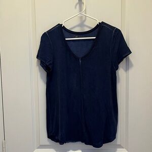 Cable & Gauge Deep Blue Short Sleeve Top